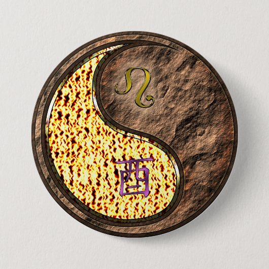 Leeuw & Aardhaan Ronde Button 7,6 Cm (Voorkant)