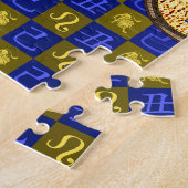 Leeuw & Aardse Os Legpuzzel (Zijkant)