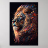 Leeuw Abstract Wall Art Poster (Voorkant)