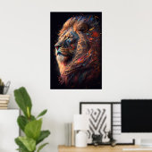 Leeuw Abstract Wall Art Poster (Thuiskantoor)