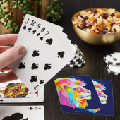 Leeuw Abstracte Leeuwenkop In Pop Pokerkaarten (Insitu)