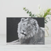 Leeuw, Afrikaanse leeuw, dierlijke platte Kaart (Staand voorkant)