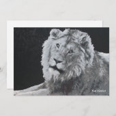 Leeuw, Afrikaanse leeuw, dierlijke platte Kaart (Voorkant / Achterkant)