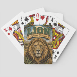 Leeuw Afrikaanse Savanne POPCUT Pokerkaarten