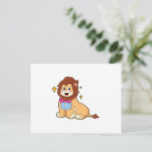 Leeuw als heer met stropdas.PNG Briefkaart (Staand voorkant)