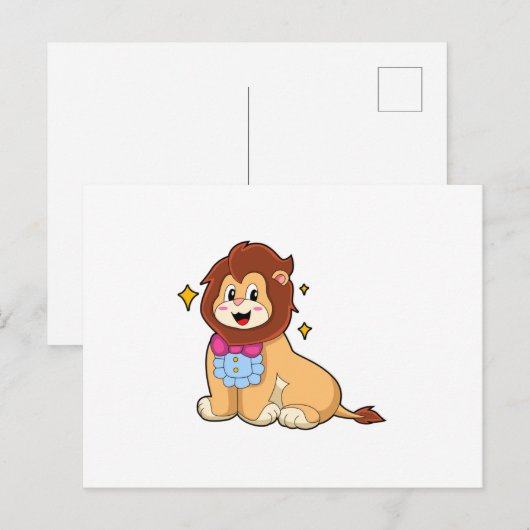 Leeuw als heer met stropdas.PNG Briefkaart (Voorkant / Achterkant)