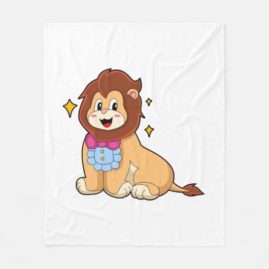 Leeuw als heer met stropdas.PNG Fleece Deken (Voorkant)