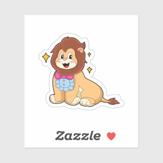 Leeuw als heer met stropdas.PNG Sticker (Vel)