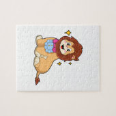 Leeuw als herenman met Stropdas.PNG Legpuzzel (Horizontaal)