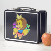 Leeuw als koning met kroon (In situ)