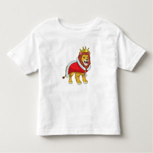 Leeuw als koning met kroon en kaap kinder shirts
