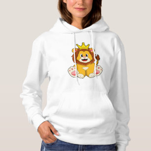 Leeuw als koning met kroon hoodie