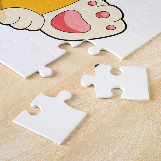 Leeuw als koning met kroon legpuzzel (Zijkant)