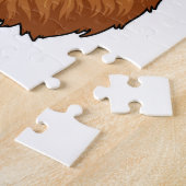 Leeuw als koning met kroon legpuzzel (Zijkant)