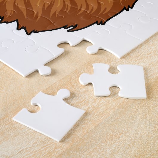 Leeuw als koning met kroon legpuzzel (Zijkant)