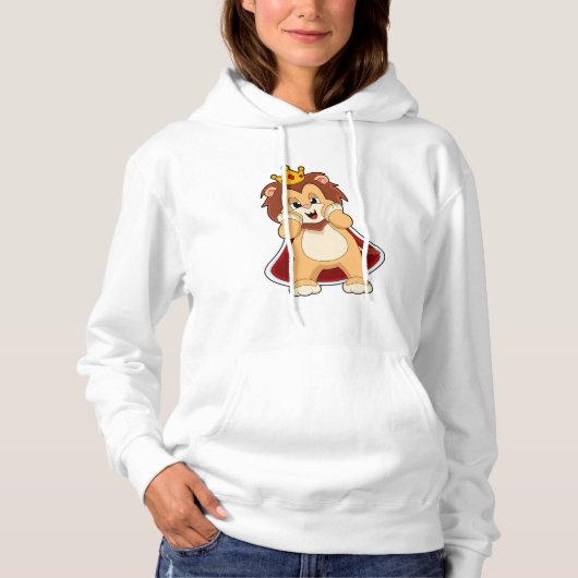 Leeuw als koning met kroon.PNG Hoodie (Voorkant)