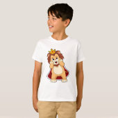 Leeuw als koning met kroon.PNG T-shirt (Voorkant volledig)