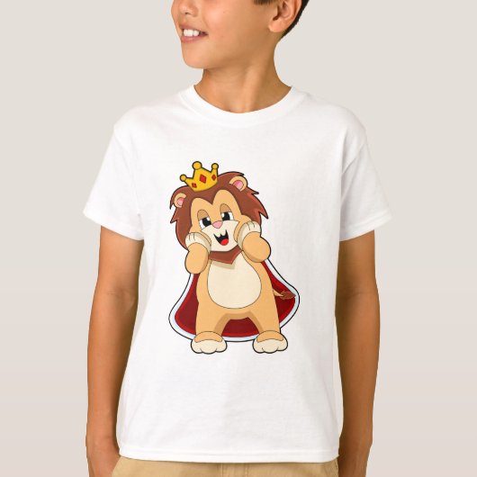Leeuw als koning met kroon.PNG T-shirt (Voorkant)