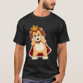 Leeuw als koning met kroon.PNG T-shirt (Voorkant)