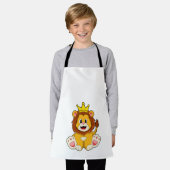 Leeuw als koning met kroon schort (Gedragen)