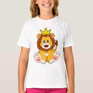 Leeuw als koning met kroon t-shirt