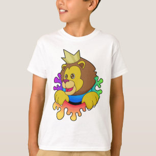 Leeuw als koning met kroon t-shirt