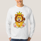 Leeuw als koning met kroon t-shirt (Voorkant)