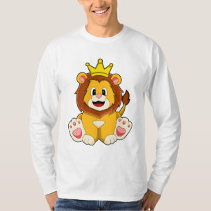 Leeuw als koning met kroon t-shirt
