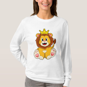 Leeuw als koning met kroon t-shirt