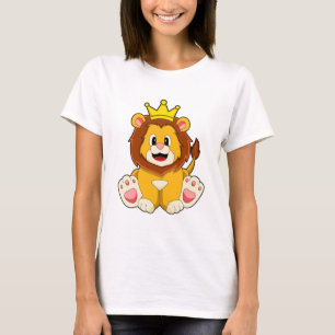 Leeuw als koning met kroon t-shirt