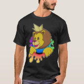 Leeuw als koning met kroon t-shirt (Voorkant)