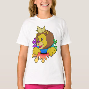 Leeuw als koning met kroon t-shirt