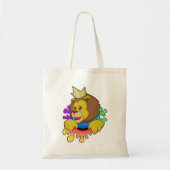 Leeuw als koning met kroon tote bag (Voorkant)