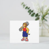 Leeuw als Mechanicien met Sleutel Briefkaart (Staand voorkant)