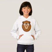 Leeuw als Nerd met bril (Voorkant volledig)