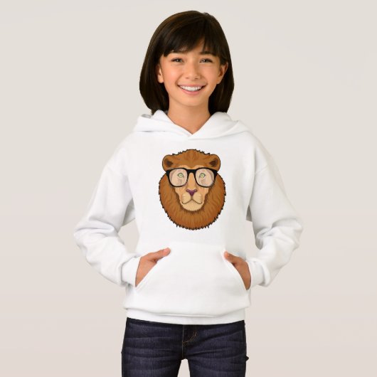 Leeuw als Nerd met bril (Voorkant volledig)
