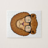 Leeuw als Nerd met bril Legpuzzel (Horizontaal)