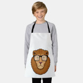 Leeuw als Nerd met bril Schort (Gedragen)