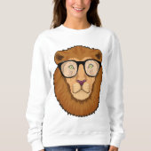 Leeuw als Nerd met bril Trui (Voorkant)