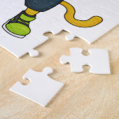 Leeuw als Skater met skateboard Legpuzzel (Zijkant)