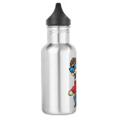 Leeuw als Skater met skateboard Waterfles (Links)