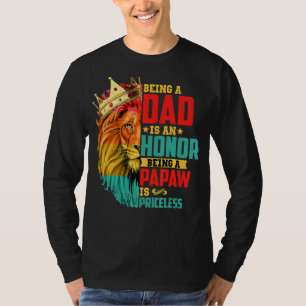 Leeuw als vader is een eerwaarde papaw is geen ric t-shirt