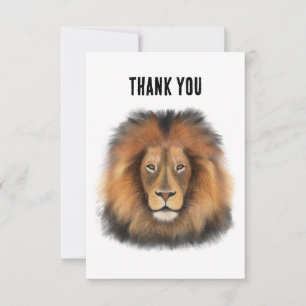 leeuw aquarel Leo koning safari dier jungle kat  Bedankkaart