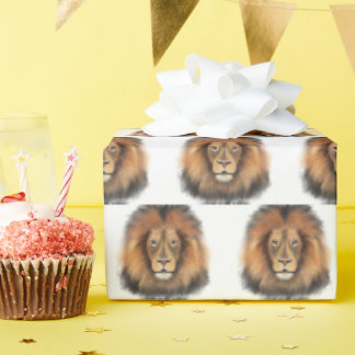 leeuw aquarel Leo koning safari dier jungle kat Cadeaupapier