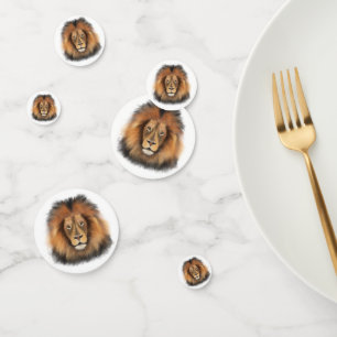 leeuw aquarel Leo koning safari dier jungle kat Confetti