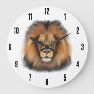 leeuw aquarel Leo koning safari dier jungle kat Grote Klok