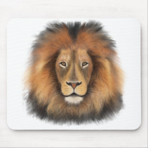 leeuw aquarel Leo koning safari dier jungle kat Muismat