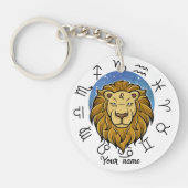 Leeuw Aries Dierenriem Acryl Sleutelhanger (Voorkant)