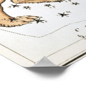 Leeuw Astrologische Tekening Poster (Hoek)