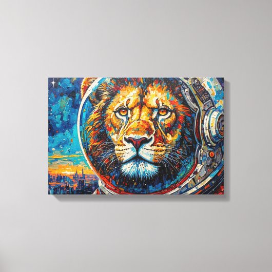 LEEUW ASTRONAUT-TERUG NAAR HUIS 2 CANVAS AFDRUK (Voorkant)